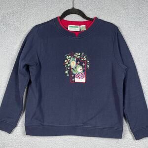 Shenanigans Petite Women's Holiday Snowman Pull Over Sweatshirt Size PS